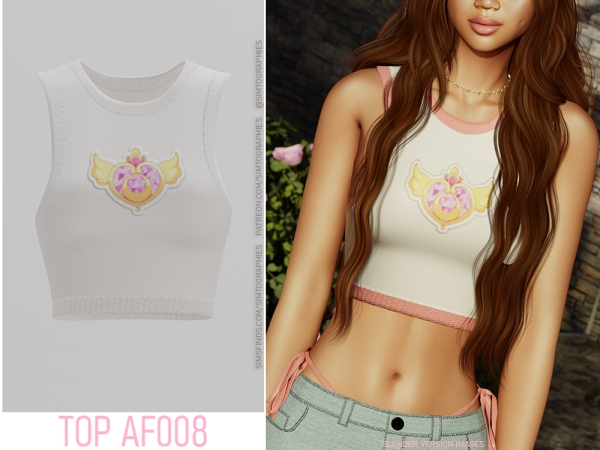 Alpha Top AF008 - The Sims 4 Custom Content