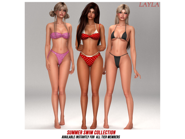 Alpha patreon Summer Swim Collection - The Sims 4 Custom Content