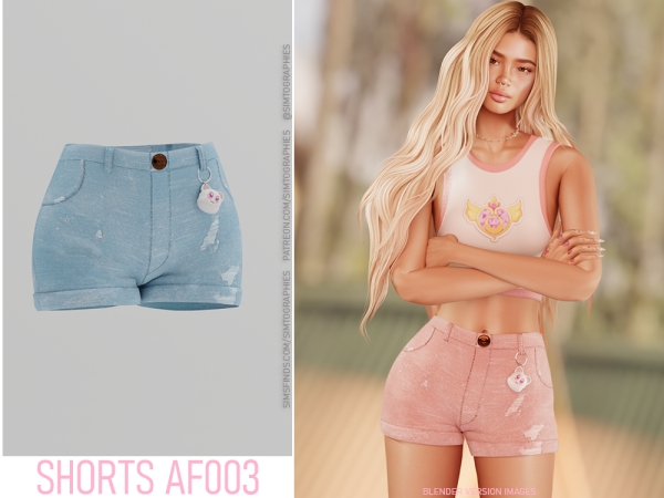 Alpha Shorts AF003 - The Sims 4 Custom Content