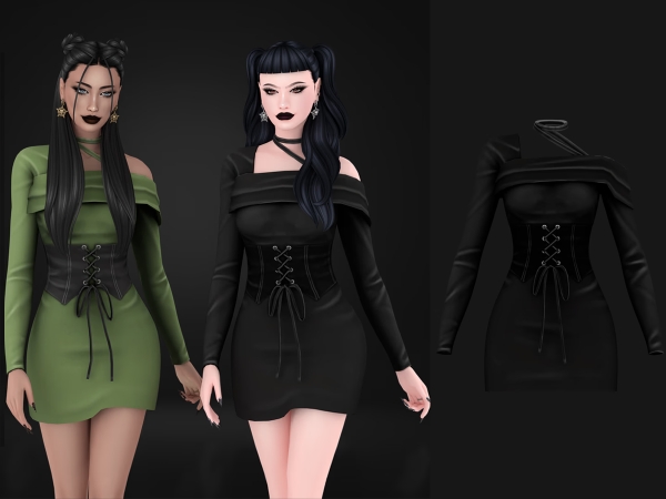 Maxis Match Selene Dress - The Sims 4 Custom Content