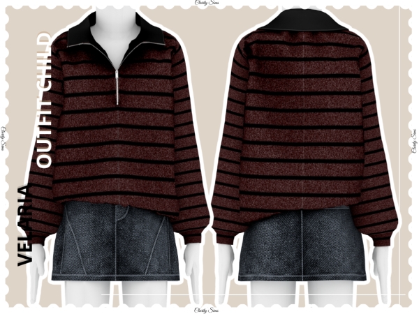 Alpha Velaria Outfit Child - The Sims 4 Custom Content