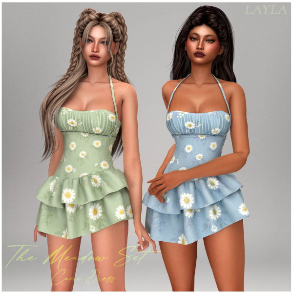 Alpha curseforge Cami Dress (meadow set) by layla - The Sims 4 Custom Content