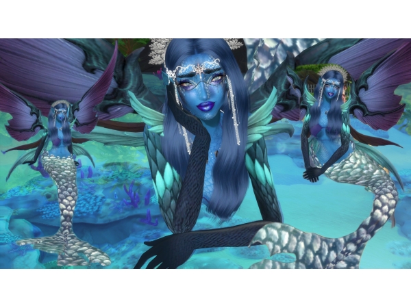 Alpha Mermaid Angela - The Sims 4 Custom Content