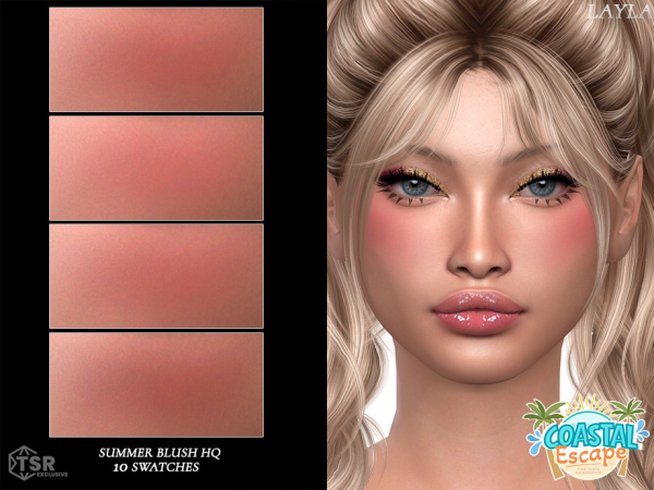 Alpha tsr Layla Coastal Escape Summer Blush HQ - The Sims 4 Custom Content