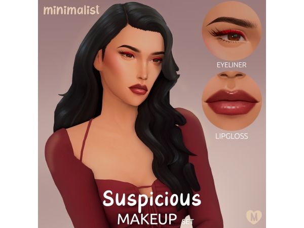 Maxis Match Minimalist Suspicious Makeup Set Maxis Match - The Sims 4 Custom Content