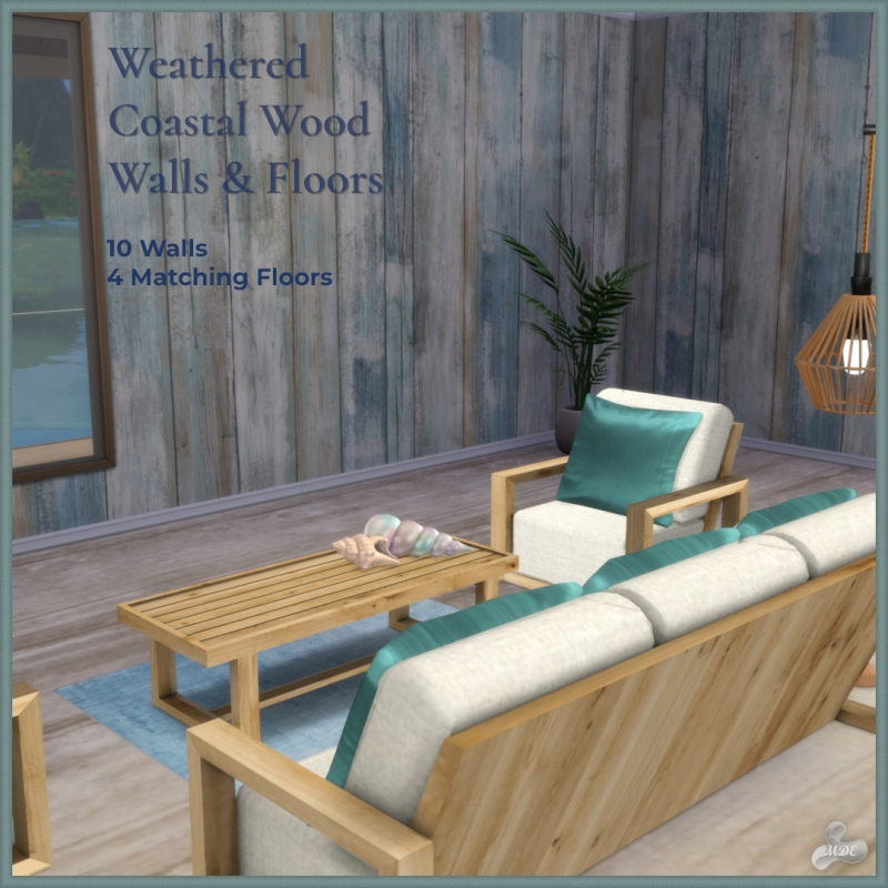 Maxis Match July Weathered Coastal Wood Collection by mde - The Sims 4 Custom Content