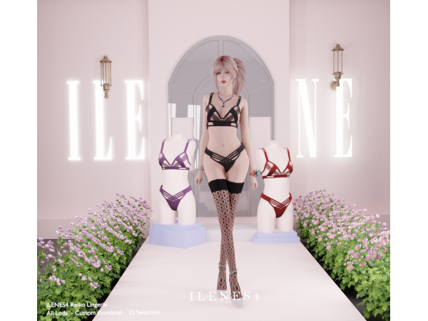 Alpha ILN Reiko Lingerie - The Sims 4 Custom Content