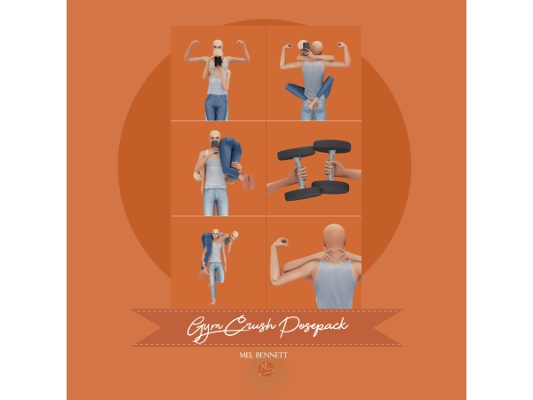Mix Gym Crush Posepack - The Sims 4 Custom Content