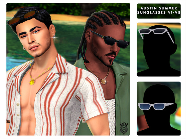 Maxis Match Austin Summer Sunglasses Unisex by OranosTR - The Sims 4 Custom Content