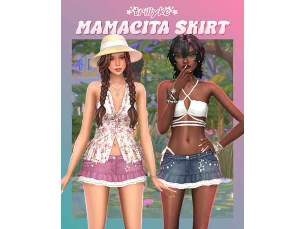 Maxis Match Mamacita Skirt by trillyke - The Sims 4 Custom Content