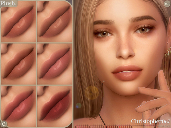 Mix Plush Lipstick Sheer Glossy Plumping Lipstick Christopher067 - The Sims 4 Custom Content