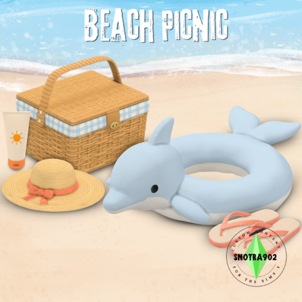 Maxis Match Beach Picnic by simsfinds - The Sims 4 Custom Content