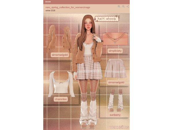 Mix Spring Lookbook 1 by venvsims - The Sims 4 Custom Content