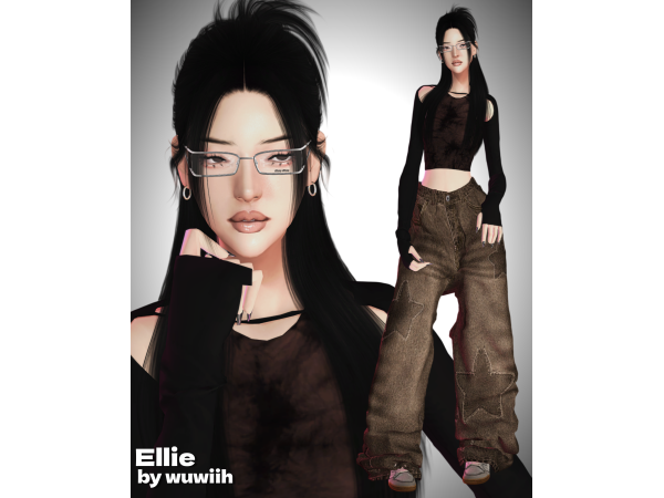 Alpha Ellie by wuwiih01 - The Sims 4 Custom Content