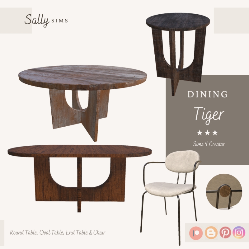 Alpha Dining TIGER by sally4sims - The Sims 4 Custom Content