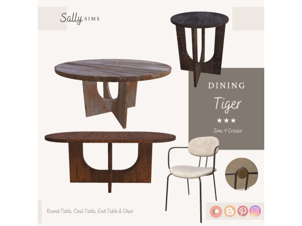 Alpha Dining TIGER - The Sims 4 Custom Content
