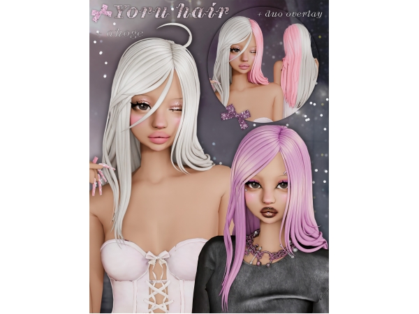 Maxis Match Yoru hair by atomiclight - The Sims 4 Custom Content