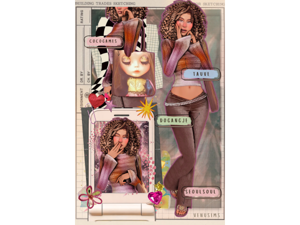 Mix zaras lookbook pt 3 by venvsims - The Sims 4 Custom Content