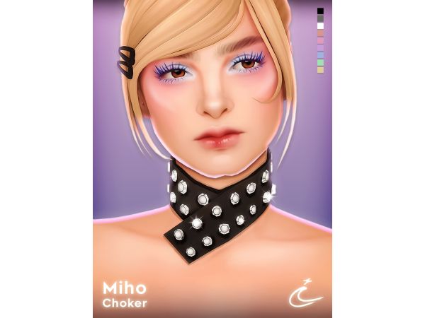 Maxis Match MIHO CHOKER by IMVIKAI - The Sims 4 Custom Content