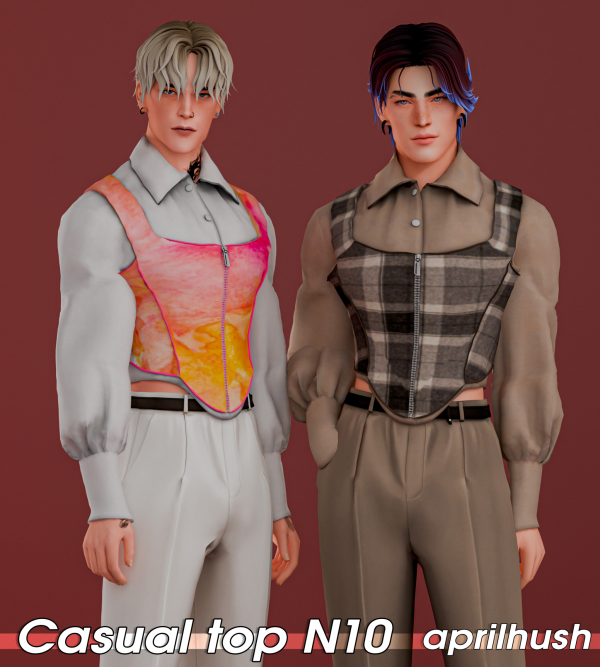 Mix Casual top N10 by simsfinds - The Sims 4 Custom Content