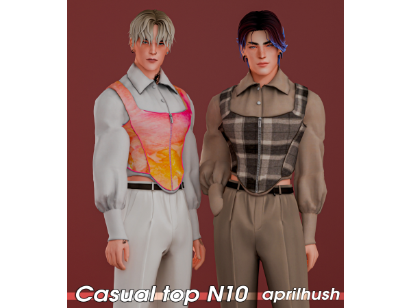 Mix Casual top N10 by aprilhush - The Sims 4 Custom Content