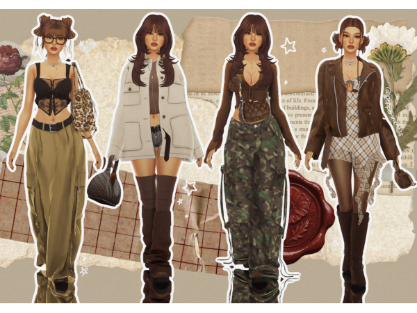 Alpha lookbook by peppermxntss - The Sims 4 Custom Content