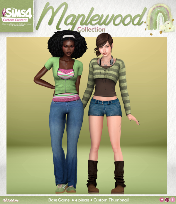Mix Maplewood Collection by simsfinds - The Sims 4 Custom Content