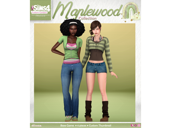 Mix Maplewood Collection by dhream - The Sims 4 Custom Content