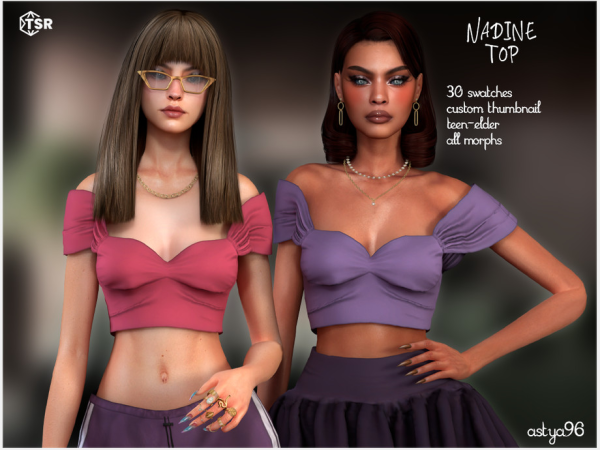 Alpha Nadine Top by astya96cc - The Sims 4 Custom Content