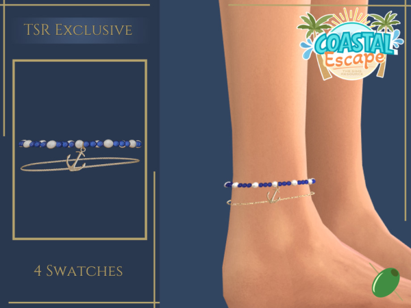 Alpha Port Town Anklet - The Sims 4 Custom Content