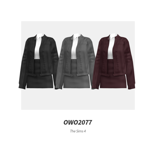 Maxis Match OWO2077 Minimal Urban Leather Outfit by simsfinds - The Sims 4 Custom Content