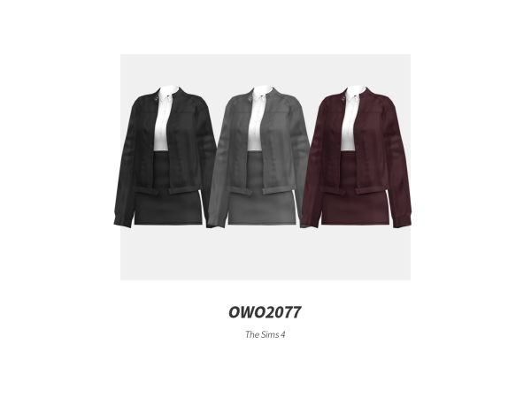 Maxis Match OWO2077 Minimal Urban Leather Outfit - The Sims 4 Custom Content