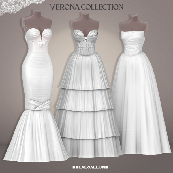 Mix Belaloallure_Verona bridal collection by simsfinds - The Sims 4 Custom Content