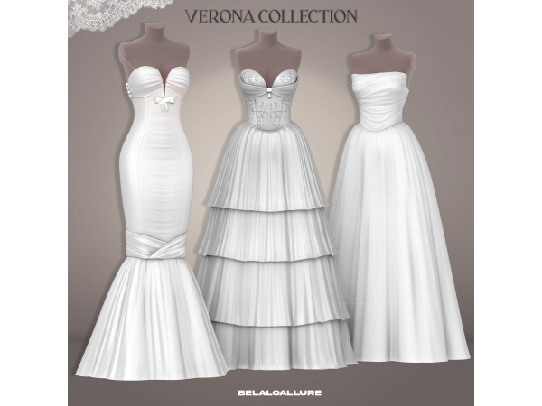 Mix Belaloallure_Verona bridal collection - The Sims 4 Custom Content