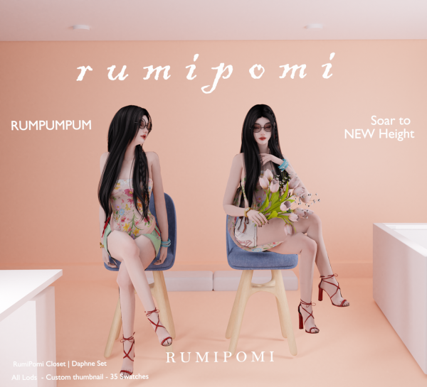 Alpha Rumpumpum_Daphne Outfit Set by rumi_pomi - The Sims 4 Custom Content