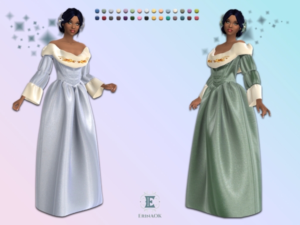 Mix ErinAOK Magic Sims Womens Gown 071726 - The Sims 4 Custom Content