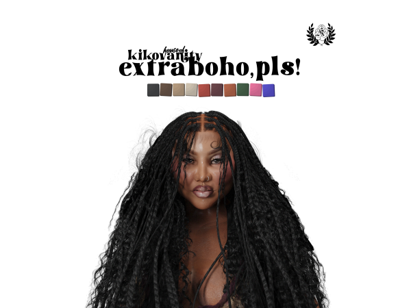 Alpha extra boho pls by kikovanity - The Sims 4 Custom Content