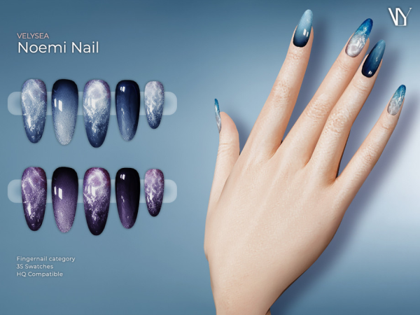 Alpha VELYSEA Noemi Nail by VELYSEA - The Sims 4 Custom Content