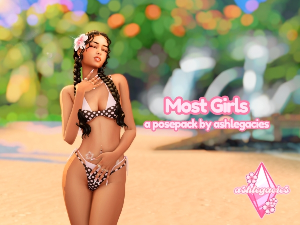 Mix Most Girls Posepack by ashlegacies - The Sims 4 Custom Content