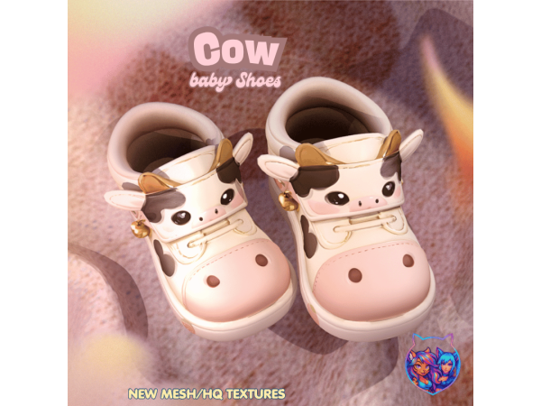 Mix COW BABY SHOES by PastelPaws - The Sims 4 Custom Content