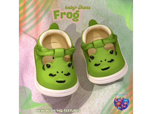 Mix FROG BABY SHOES by PastelPaws - The Sims 4 Custom Content
