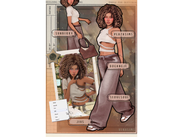 Mix zaras lookbook pt 1 by venvsims - The Sims 4 Custom Content