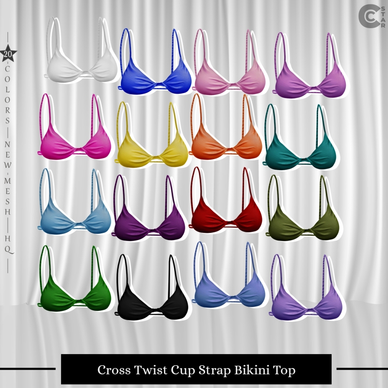 Alpha Cross Twist Cup Bikini Top cool_content_star by cool_content_star - The Sims 4 Custom Content