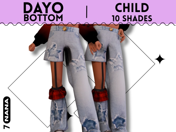 Maxis Match 7NANA (Dayo) Bottom for Child - The Sims 4 Custom Content