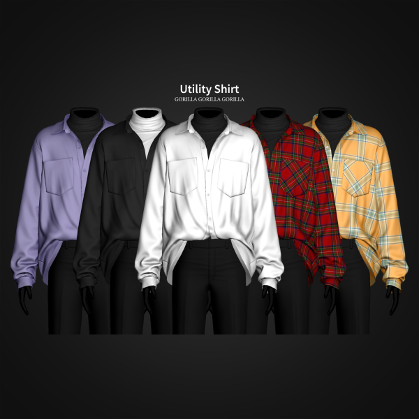 Alpha Utility Shirt by simsfinds - The Sims 4 Custom Content