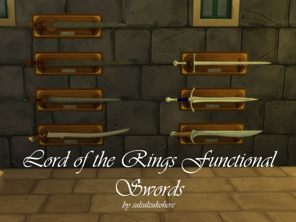 Mix LotR Functional Sword Set - The Sims 4 Custom Content