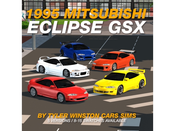 Alpha Tyler Winston Cars 1995 Mitsubishi Eclipse GSX - The Sims 4 Custom Content