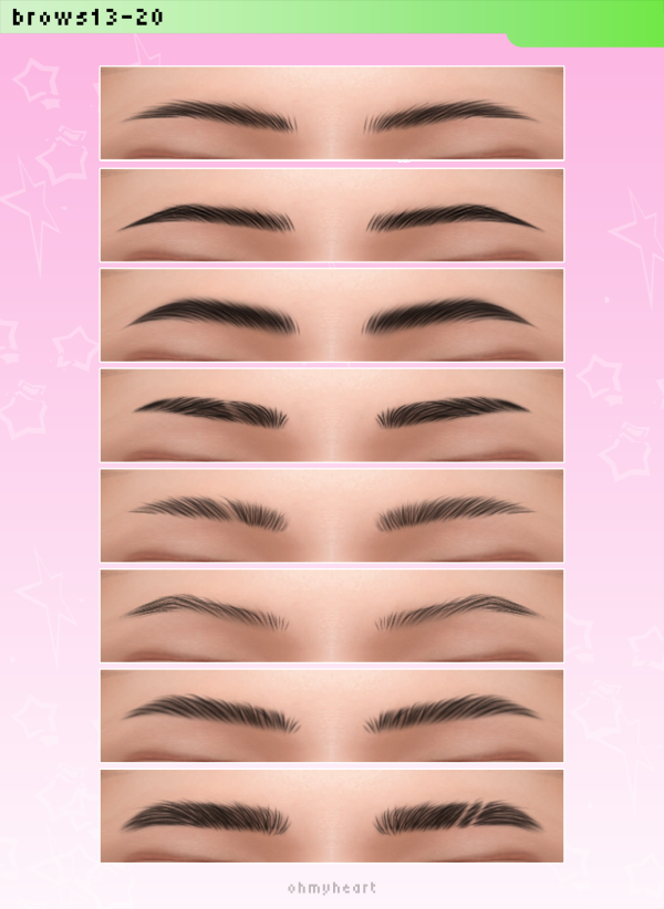 Maxis Match brows13 20 by ohmyheart - The Sims 4 Custom Content