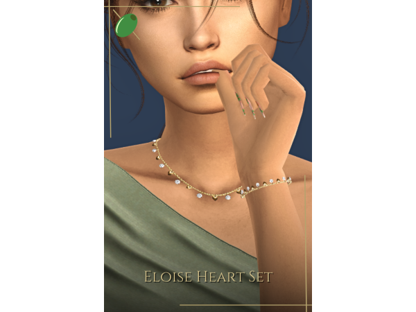 Alpha Eloise Heart Set - The Sims 4 Custom Content