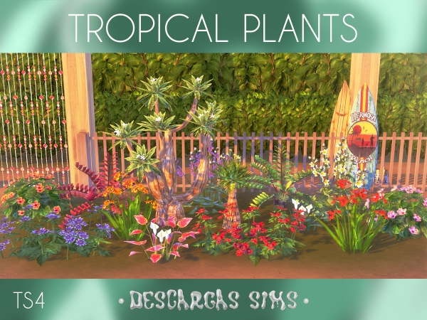 Alpha Tropical Plants - The Sims 4 Custom Content